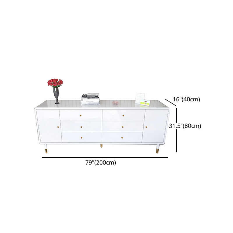 Sideboard di archiviazione di lusso Sideboard di rettangolo in legno per sala da pranzo
