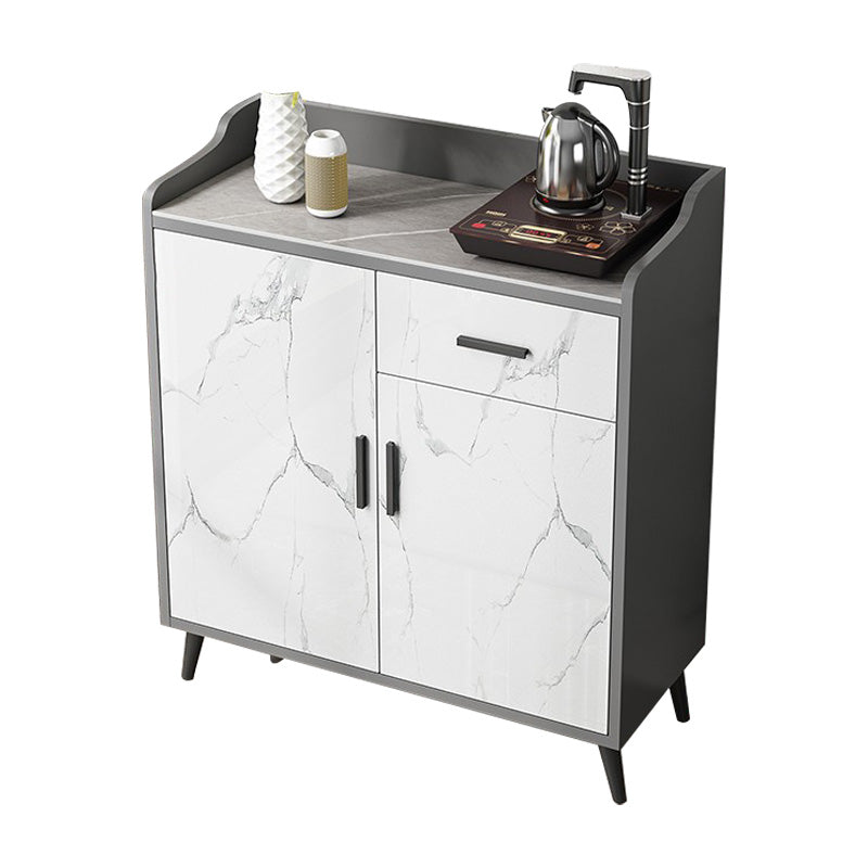 Glam Stone Sideboard Scaffali regolabili per la sala da pranzo Cucina Sideboard