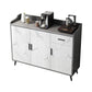 Glam Stone Sideboard Scaffali regolabili per la sala da pranzo Cucina Sideboard