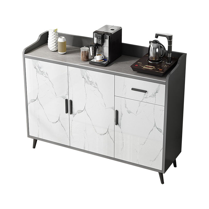 Glam Stone Sideboard Scaffali regolabili per la sala da pranzo Cucina Sideboard