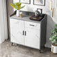 Glam Stone Sideboard Scaffali regolabili per la sala da pranzo Cucina Sideboard
