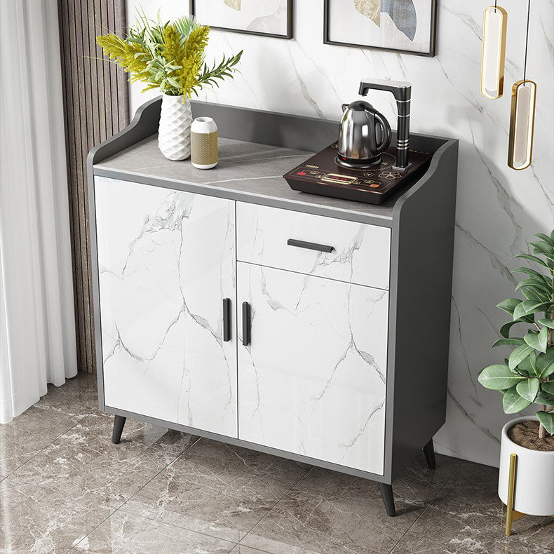 Glam Stone Sideboard Scaffali regolabili per la sala da pranzo Cucina Sideboard