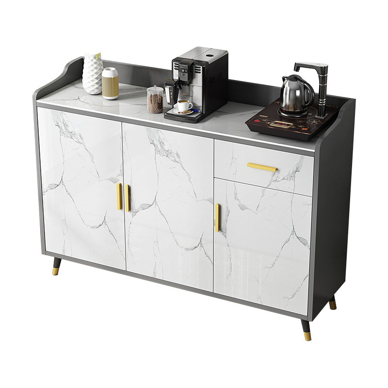 Glam Stone Sideboard Scaffali regolabili per la sala da pranzo Cucina Sideboard
