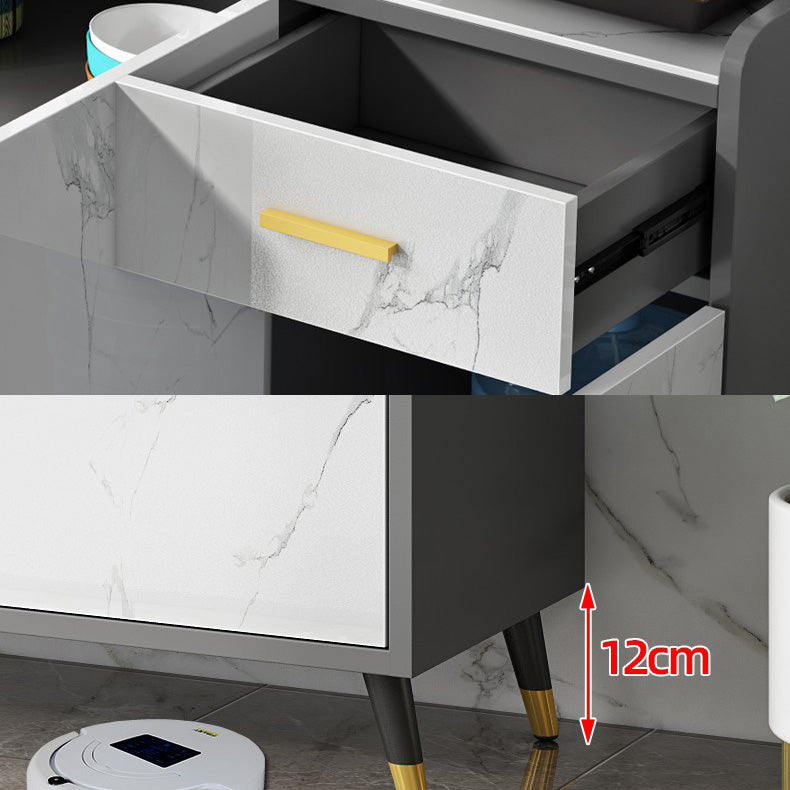 Glam Stone Sideboard Scaffali regolabili per la sala da pranzo Cucina Sideboard