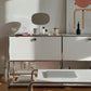 Modern Style White Sideboard Engineered Wood Sideboard for Living Room