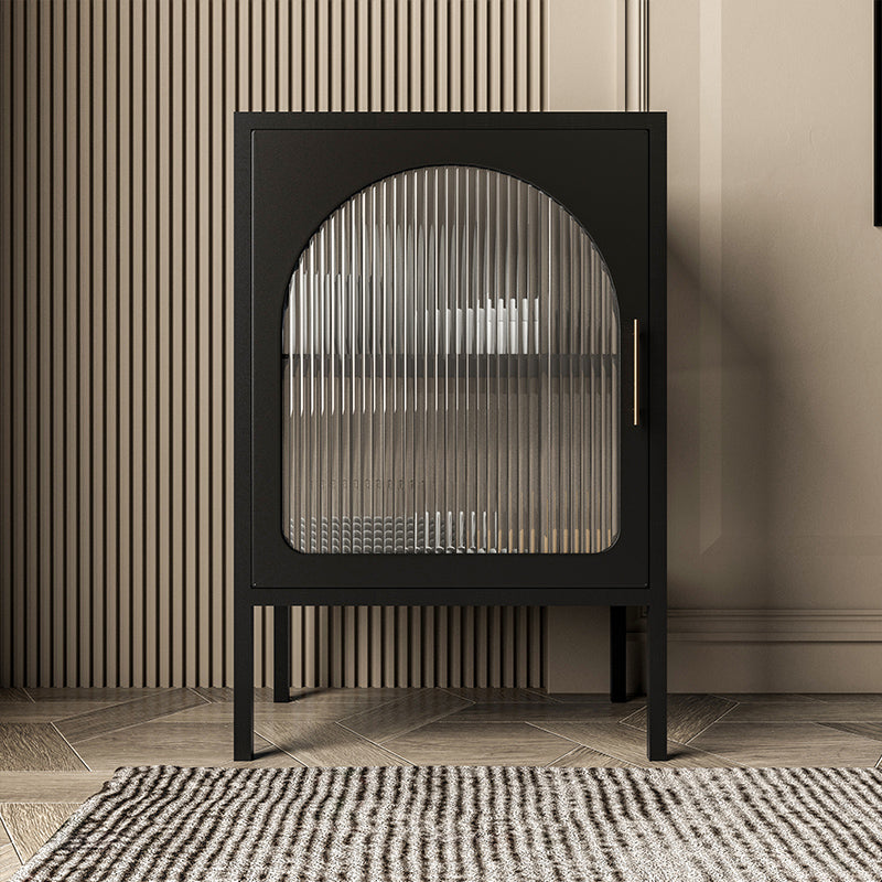 Servidor de marco de metal de estar servidor de comedor de puertas de vidrio de cocina