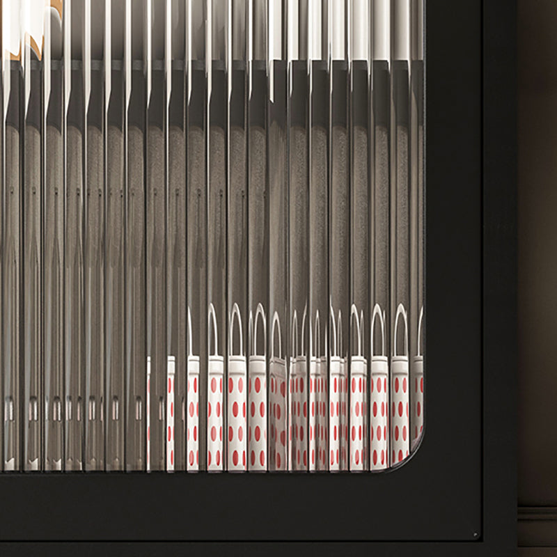 Servidor de marco de metal de estar servidor de comedor de puertas de vidrio de cocina