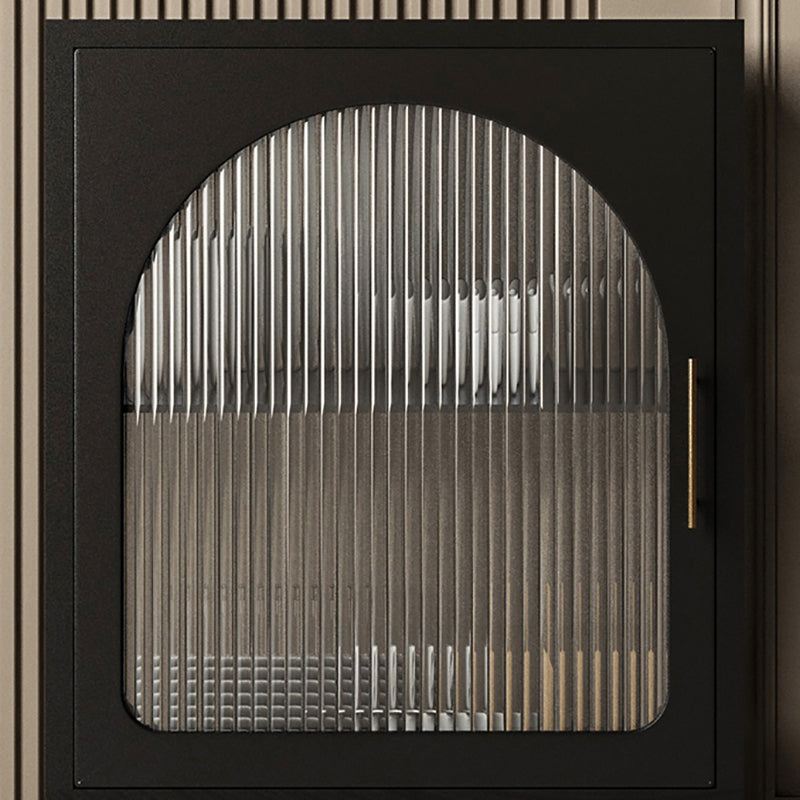 Servidor de marco de metal de estar servidor de comedor de puertas de vidrio de cocina