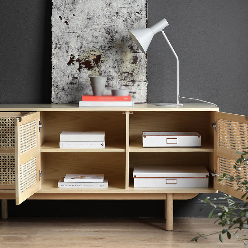 Gabinetto di sideboard del soggiorno in legno di pino mobile server moderno con archiviazione