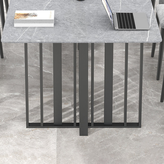 Industrial Rectangular Writing Desk Sintered Stone Office Desk for Office without Chair Clearhalo 'furn' 'furn_office_desk' 'Furniture' 'Office Desks' 'Office Furniture' 'office_desk' 5419017