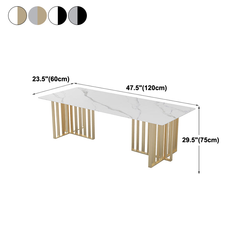 Industrial Rectangular Writing Desk Sintered Stone Office Desk for Office without Chair Clearhalo 'furn' 'furn_office_desk' 'Furniture' 'Office Desks' 'Office Furniture' 'office_desk' 5419023