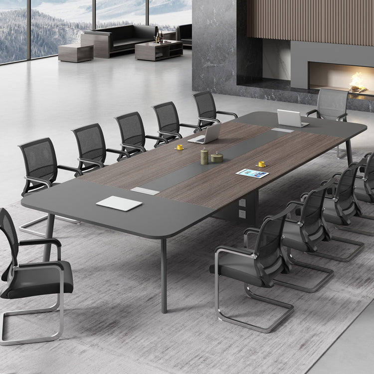 Modern Manufactured Wood Office Desk Rectangular Desk with Metal Legs Clearhalo 'furn' 'furn_office_desk' 'Furniture' 'Office Desks' 'Office Furniture' 'office_desk' 5419029