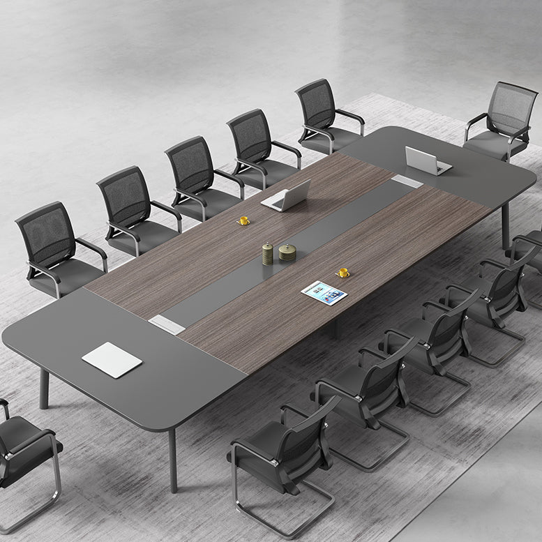 Modern Manufactured Wood Office Desk Rectangular Desk with Metal Legs Clearhalo 'furn' 'furn_office_desk' 'Furniture' 'Office Desks' 'Office Furniture' 'office_desk' 5419038