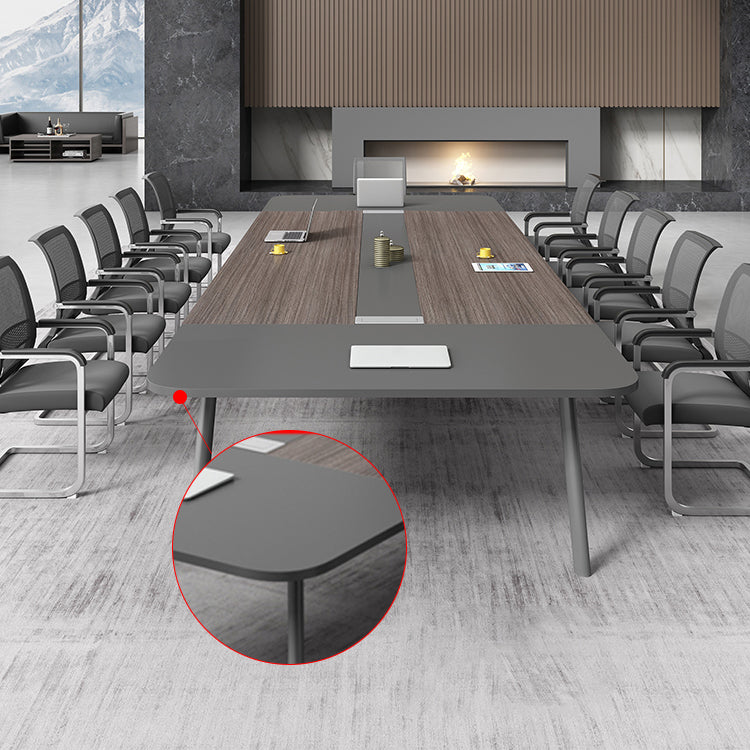 Modern Manufactured Wood Office Desk Rectangular Desk with Metal Legs Clearhalo 'furn' 'furn_office_desk' 'Furniture' 'Office Desks' 'Office Furniture' 'office_desk' 5419040