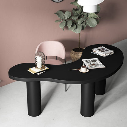 フリーフォームソリッドウッドワーキングテーブル3脚の産業オフィステーブル