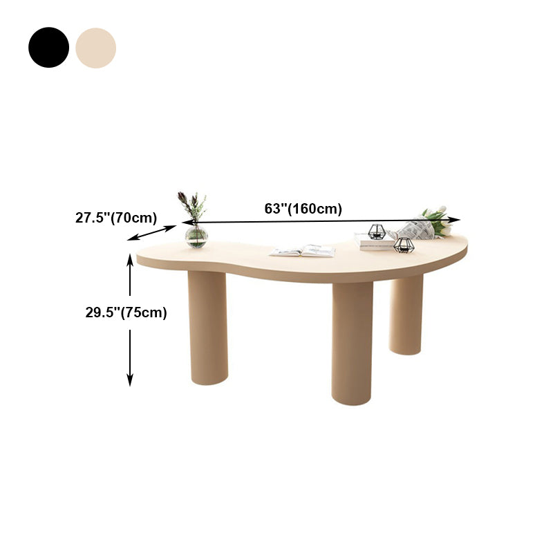 フリーフォームソリッドウッドワーキングテーブル3脚の産業オフィステーブル