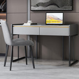 Modern 2-drawer Office Desk Sintered Stone Rectangular Desk for Home Clearhalo 'furn' 'furn_office_desk' 'Furniture' 'Office Desks' 'Office Furniture' 'office_desk' 5419238