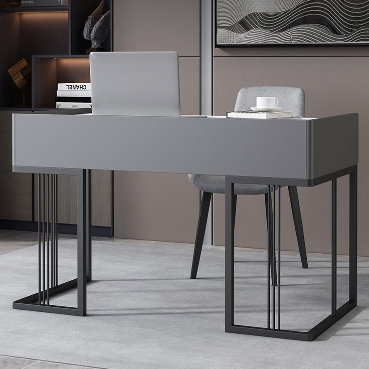 Modern 2-drawer Office Desk Sintered Stone Rectangular Desk for Home Clearhalo 'furn' 'furn_office_desk' 'Furniture' 'Office Desks' 'Office Furniture' 'office_desk' 5419239