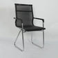 Silver Metal Modern Conference Chair Mid-Back / High Back Mesh and Leather Chair Clearhalo 'furn' 'furn_office_chair' 'Furniture' 'Office Chairs' 'Office Furniture' 'office_chair' 5419286