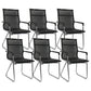 Silver Metal Modern Conference Chair Mid-Back / High Back Mesh and Leather Chair Black 6 Piece Set Clearhalo 'furn' 'furn_office_chair' 'Furniture' 'Office Chairs' 'Office Furniture' 'office_chair' 5419290