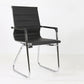 Silver Metal Modern Conference Chair Mid-Back / High Back Mesh and Leather Chair Clearhalo 'furn' 'furn_office_chair' 'Furniture' 'Office Chairs' 'Office Furniture' 'office_chair' 5419291