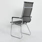 Silver Metal Modern Conference Chair Mid-Back / High Back Mesh and Leather Chair Clearhalo 'furn' 'furn_office_chair' 'Furniture' 'Office Chairs' 'Office Furniture' 'office_chair' 5419293