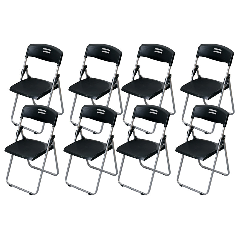 Silla de escritorio de metal y plástico moderna con silla de oficina en casa en la mitad de la parte posterior