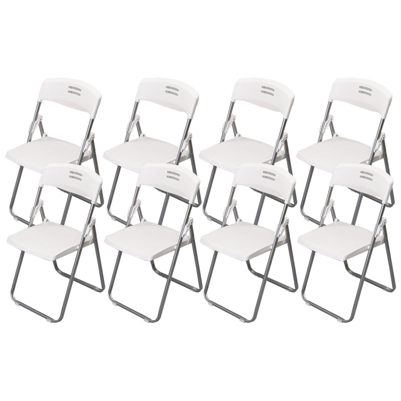 Silla de escritorio de metal y plástico moderna con silla de oficina en casa en la mitad de la parte posterior