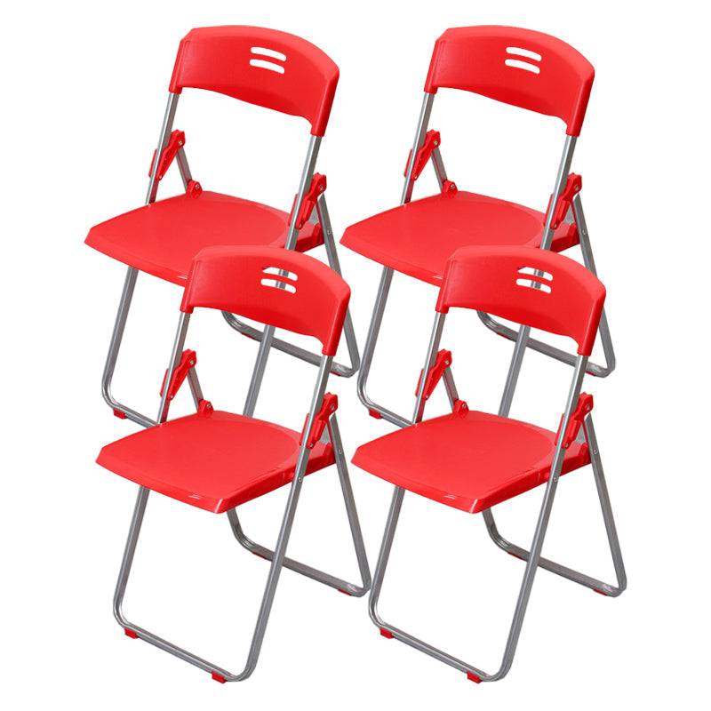 Silla de escritorio de metal y plástico moderna con silla de oficina en casa en la mitad de la parte posterior