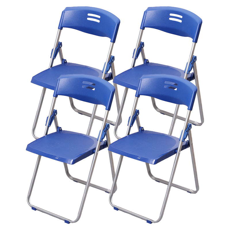 Silla de escritorio de metal y plástico moderna con silla de oficina en casa en la mitad de la parte posterior