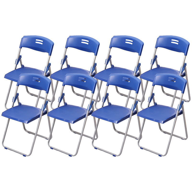 Silla de escritorio de metal y plástico moderna con silla de oficina en casa en la mitad de la parte posterior