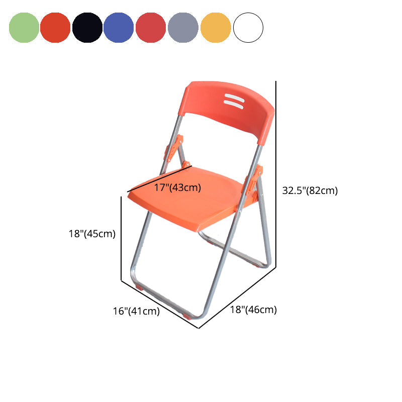 Silla de escritorio de metal y plástico moderna con silla de oficina en casa en la mitad de la parte posterior