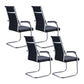 Silver Metal Modern Office Chair Mid and High Back Mesh and Leather Conference Chair Black 4 Piece Set High-Back (Over 22 in.) Clearhalo 'furn' 'furn_office_chair' 'Furniture' 'Office Chairs' 'Office Furniture' 'office_chair' 5419379