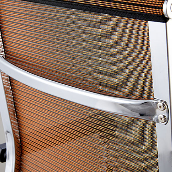 Silver Metal Modern Office Chair Mid and High Back Mesh and Leather Conference Chair Clearhalo 'furn' 'furn_office_chair' 'Furniture' 'Office Chairs' 'Office Furniture' 'office_chair' 5419383