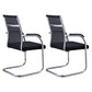 Silver Metal Modern Office Chair Mid and High Back Mesh and Leather Conference Chair Matte Black 2 Piece Set Mid-Back (14-22 in.) Clearhalo 'furn' 'furn_office_chair' 'Furniture' 'Office Chairs' 'Office Furniture' 'office_chair' 5419384