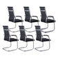 Silver Metal Modern Office Chair Mid and High Back Mesh and Leather Conference Chair Matte Black 6 Piece Set High-Back (Over 22 in.) Clearhalo 'furn' 'furn_office_chair' 'Furniture' 'Office Chairs' 'Office Furniture' 'office_chair' 5419393