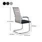 Silver Metal Modern Office Chair Mid and High Back Mesh and Leather Conference Chair Clearhalo 'furn' 'furn_office_chair' 'Furniture' 'Office Chairs' 'Office Furniture' 'office_chair' 5419401