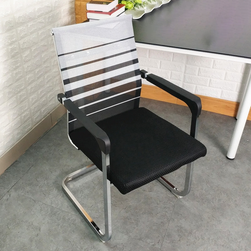 Silver Metal Modern Conference Stuhl mit atmungsaktivem Airgrid Seat Office Stuhl