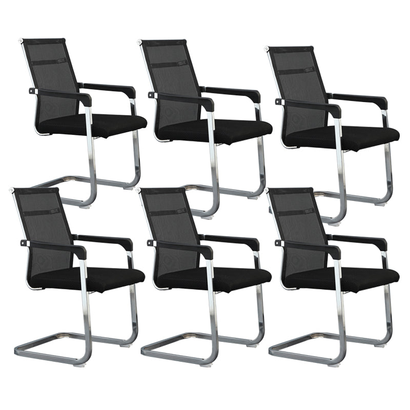 Silver Metal Modern Conference Stuhl mit atmungsaktivem Airgrid Seat Office Stuhl