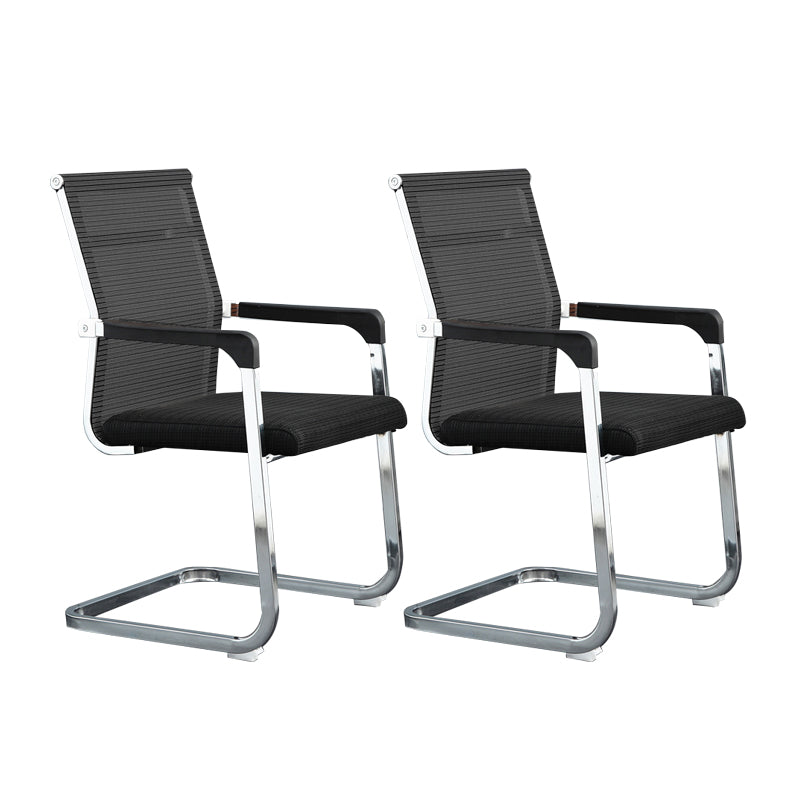 Silver Metal Modern Conference Stuhl mit atmungsaktivem Airgrid Seat Office Stuhl