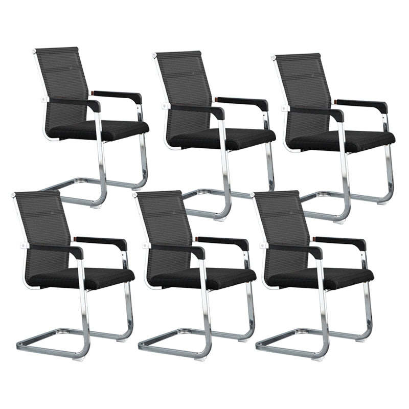 Silver Metal Modern Conference Stuhl mit atmungsaktivem Airgrid Seat Office Stuhl