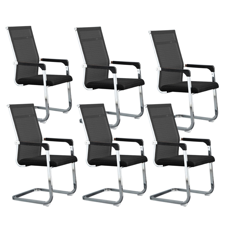 Silver Metal Modern Conference Stuhl mit atmungsaktivem Airgrid Seat Office Stuhl