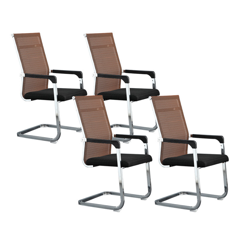 Silver Metal Modern Conference Stuhl mit atmungsaktivem Airgrid Seat Office Stuhl