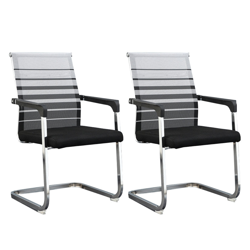 Silver Metal Modern Conference Stuhl mit atmungsaktivem Airgrid Seat Office Stuhl