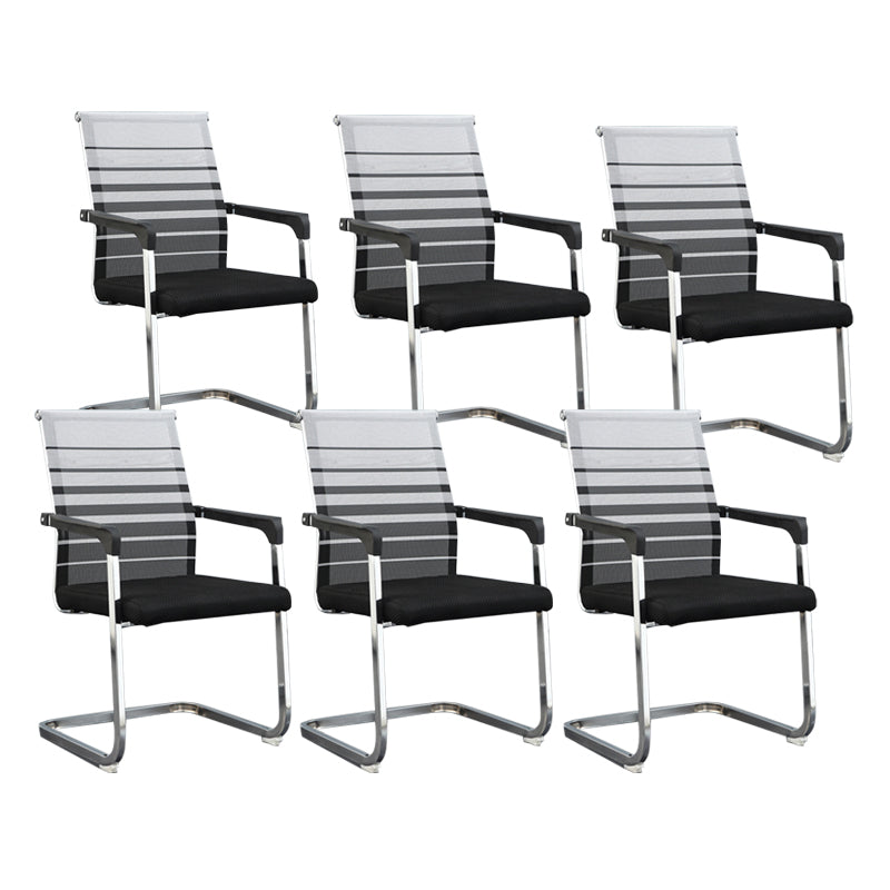 Silver Metal Modern Conference Stuhl mit atmungsaktivem Airgrid Seat Office Stuhl