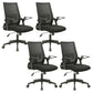 Schwarzer Nylon Modern Conference Chair Mid-Back und High Back Mesh Office Stuhl