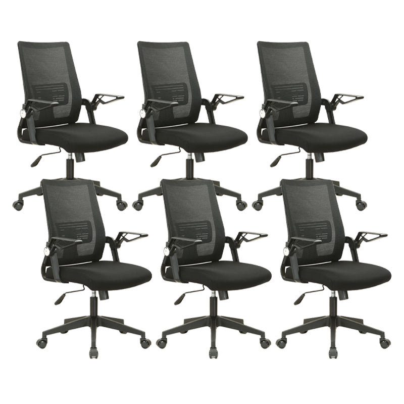 Président de la conférence moderne nylon noir Mid-back et High Back Mesh Office Chair