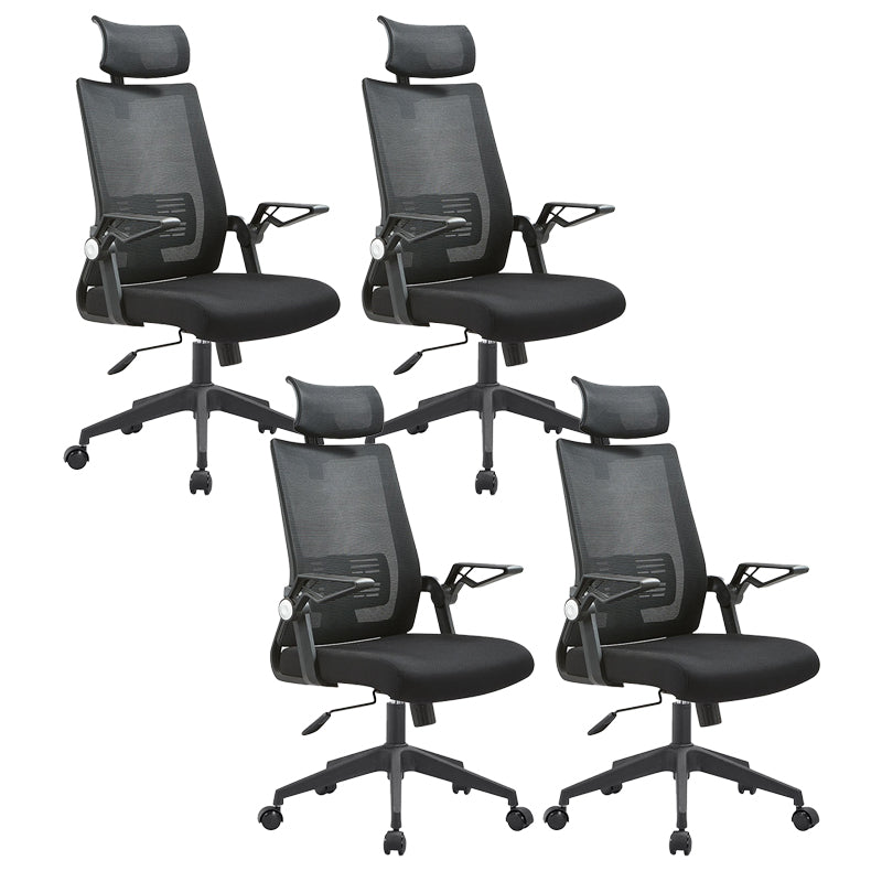 Président de la conférence moderne nylon noir Mid-back et High Back Mesh Office Chair