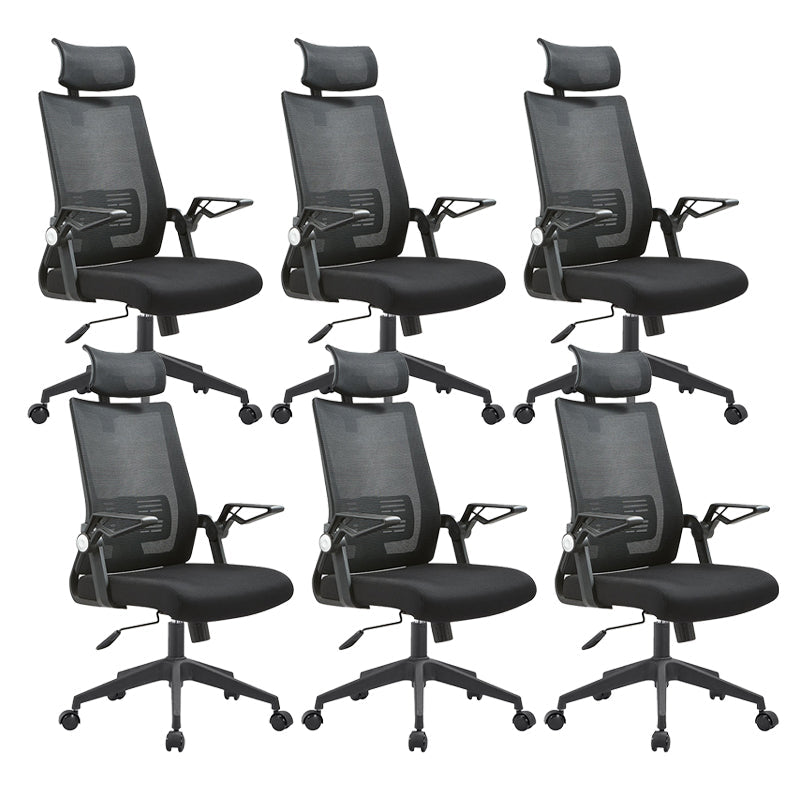 Président de la conférence moderne nylon noir Mid-back et High Back Mesh Office Chair