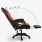 Swivel gamingstoel met zwarte nylon frame moderne computerbureau stoel met wielen